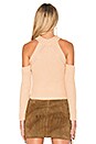 view 3 of 4 Cold Shoulder Knit in Hazelnut