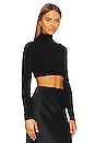 view 2 of 4 Selina Crop Turtle Neck Knit in Black