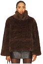 view 1 of 4 Renata Faux Fur Jumper in Chocolate