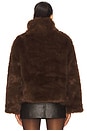 view 3 of 4 Renata Faux Fur Jumper in Chocolate