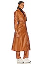 view 3 of 4 Faux Leather Trench in Tan