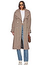 view 1 of 6 Oversized Check Trench in Burgundy Check