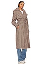 view 3 of 6 Oversized Check Trench in Burgundy Check