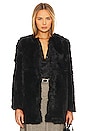 view 1 of 5 Logan Faux Fur Coat in Black
