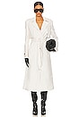 view 1 of 3 Faux Leather Trench Coat in Ivory