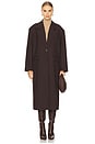 view 2 of 4 Maika Oversized Coat in Dark Chocolate