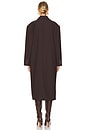 view 4 of 4 Maika Oversized Coat in Dark Chocolate