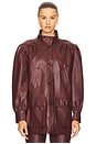 view 2 of 5 Clements Faux Leather Jacket in Burgundy