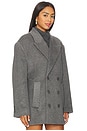 view 3 of 5 Classic Oversized Hailey Coat in Dove Grey