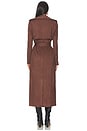 view 4 of 4 Kira Faux Suede Trench Coat in Chocolate