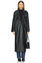 view 2 of 4 Reilia Vegan Leather Coat in Black