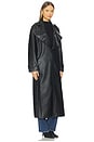 view 3 of 4 Reilia Vegan Leather Coat in Black