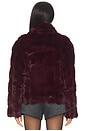 view 3 of 4 Sylvie Zip Faux Fur Jacket in Burgundy