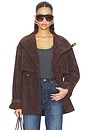 view 2 of 5 Veronica Faux Suede Jacket in Dark Choco