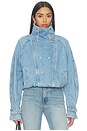 view 1 of 5 Funnel Neck Jacket in Mid Blue