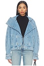 view 2 of 5 Funnel Neck Jacket in Mid Blue