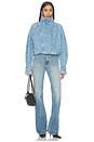 view 6 of 5 Funnel Neck Jacket in Mid Blue