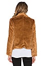 view 3 of 3 Faux Fur Waterfall Jacket in Cinnamon