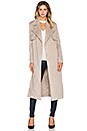 view 1 of 4 Felt Trench Coat in Oatmeal