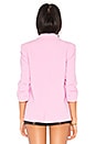 view 3 of 4 Tuck Sleeve Blazer in Marsh Pink