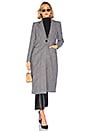 view 2 of 4 Check Coat in Grey Houndstooth