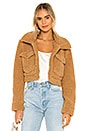 view 1 of 4 Crop Sherpa Jacket in Tan
