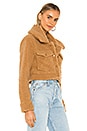 view 2 of 4 Crop Sherpa Jacket in Tan