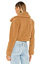 view 3 of 4 Crop Sherpa Jacket in Tan