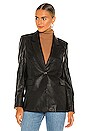 view 2 of 5 PU Blazer in Black