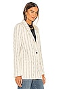 view 3 of 5 Stripe Blazer in Ecru Stripe