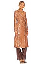view 3 of 4 Hi-Shine Trench Coat in Camel
