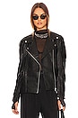 view 1 of 5 Oversized Biker Jacket in Black