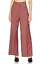 view 1 of 5 Pin Stripe High Waist Pant in Chestnut Stripe