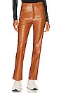 view 1 of 4 Alesi Faux Leather Pant in Tan