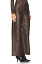 view 2 of 6 Faux Leather Wide Leg Pant in Dark Chocolate