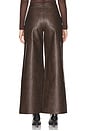 view 4 of 6 Faux Leather Wide Leg Pant in Dark Chocolate