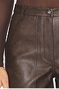 view 6 of 6 Faux Leather Wide Leg Pant in Dark Chocolate