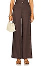 view 1 of 6 Enya Linen Pant in Chocolate