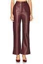 view 1 of 6 Karson Faux Leather Pant in Burgundy