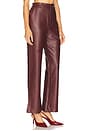 view 2 of 6 Karson Faux Leather Pant in Burgundy