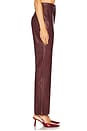 view 3 of 6 Karson Faux Leather Pant in Burgundy