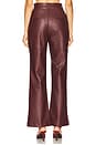 view 4 of 6 Karson Faux Leather Pant in Burgundy