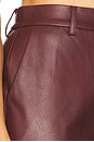view 6 of 6 Karson Faux Leather Pant in Burgundy