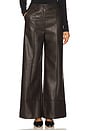 view 1 of 6 Marlowe Faux Leather Pant in Dark Choco