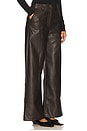view 2 of 6 Marlowe Faux Leather Pant in Dark Choco