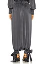 view 4 of 6 Alira Satin Balloon Pant in Charcoal