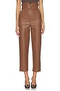 view 1 of 6 Aster Vegan Leather Pant in Chestnut