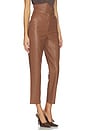 view 2 of 6 Aster Vegan Leather Pant in Chestnut