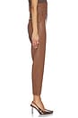 view 3 of 6 Aster Vegan Leather Pant in Chestnut
