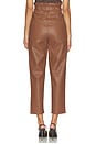 view 4 of 6 Aster Vegan Leather Pant in Chestnut